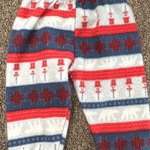 Chick Pea Red and Blue Patterned Fleece Pants